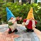 Garden Gnome Duo Decorative Figurines 5.5“ Ornament for Indoor Outdoor Home Garden Decor,Musical Violin Player and Dancing, Colorful Outdoor Statues